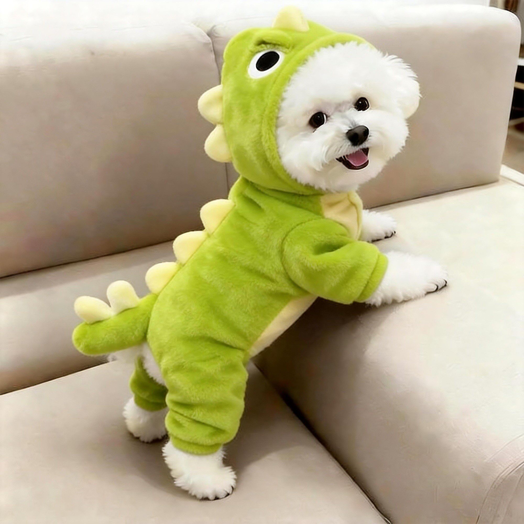 狗狗衣服秋冬款法兰绒四脚衣泰迪比熊小型幼犬保暖宠物服饰可牵引