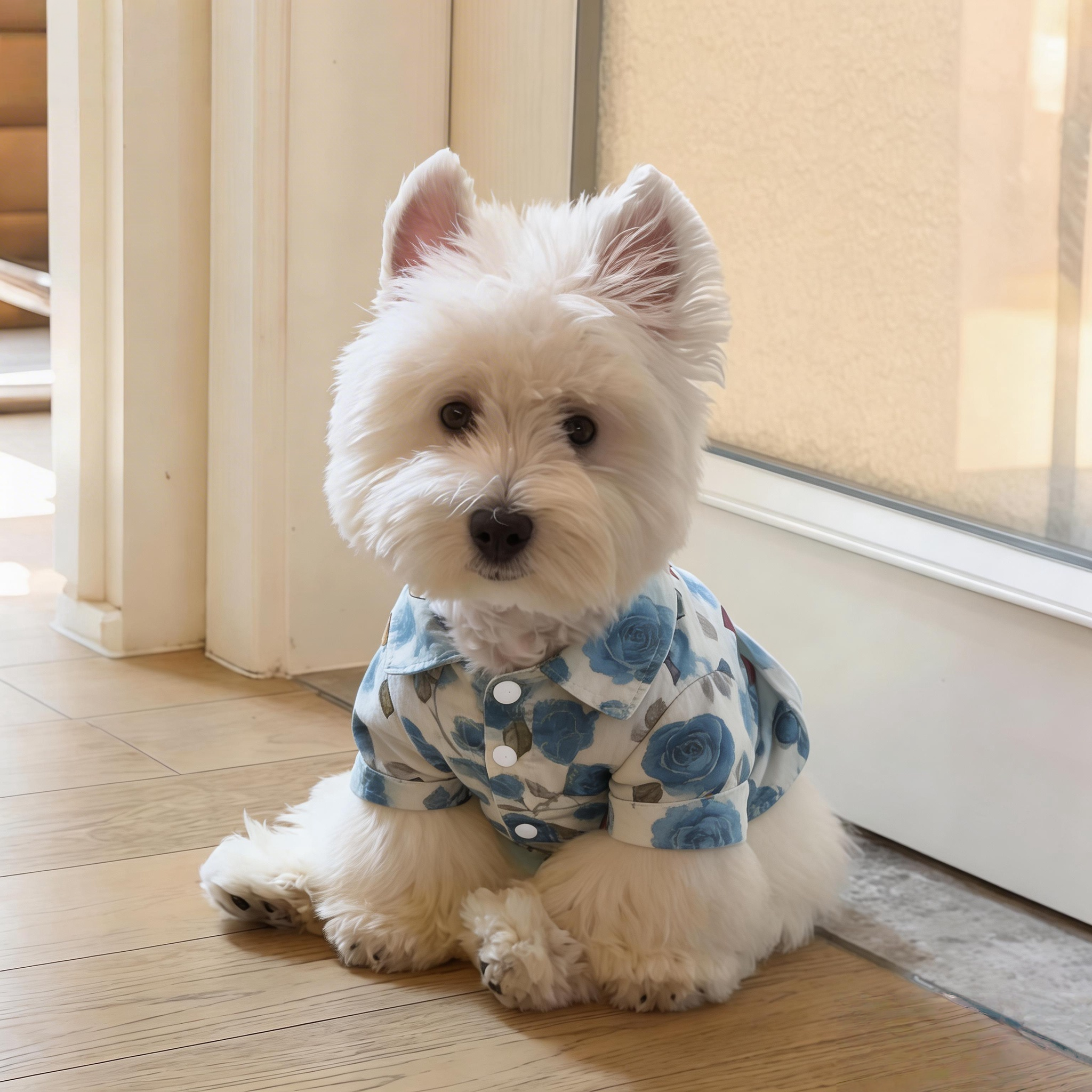 宠物猫咪狗狗衣服夏日花衬衫韩系度假风帅气新款大中小型犬防掉毛