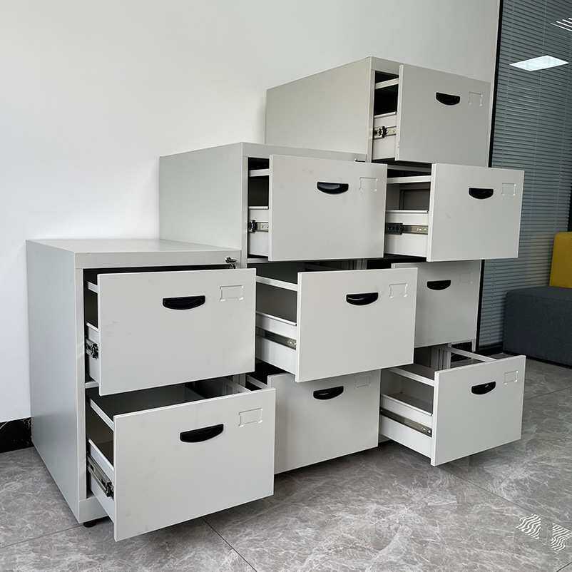 加厚抽屉式办公文件收纳柜二三四抽铁皮资料柜FC卡箱A4快挂劳柜