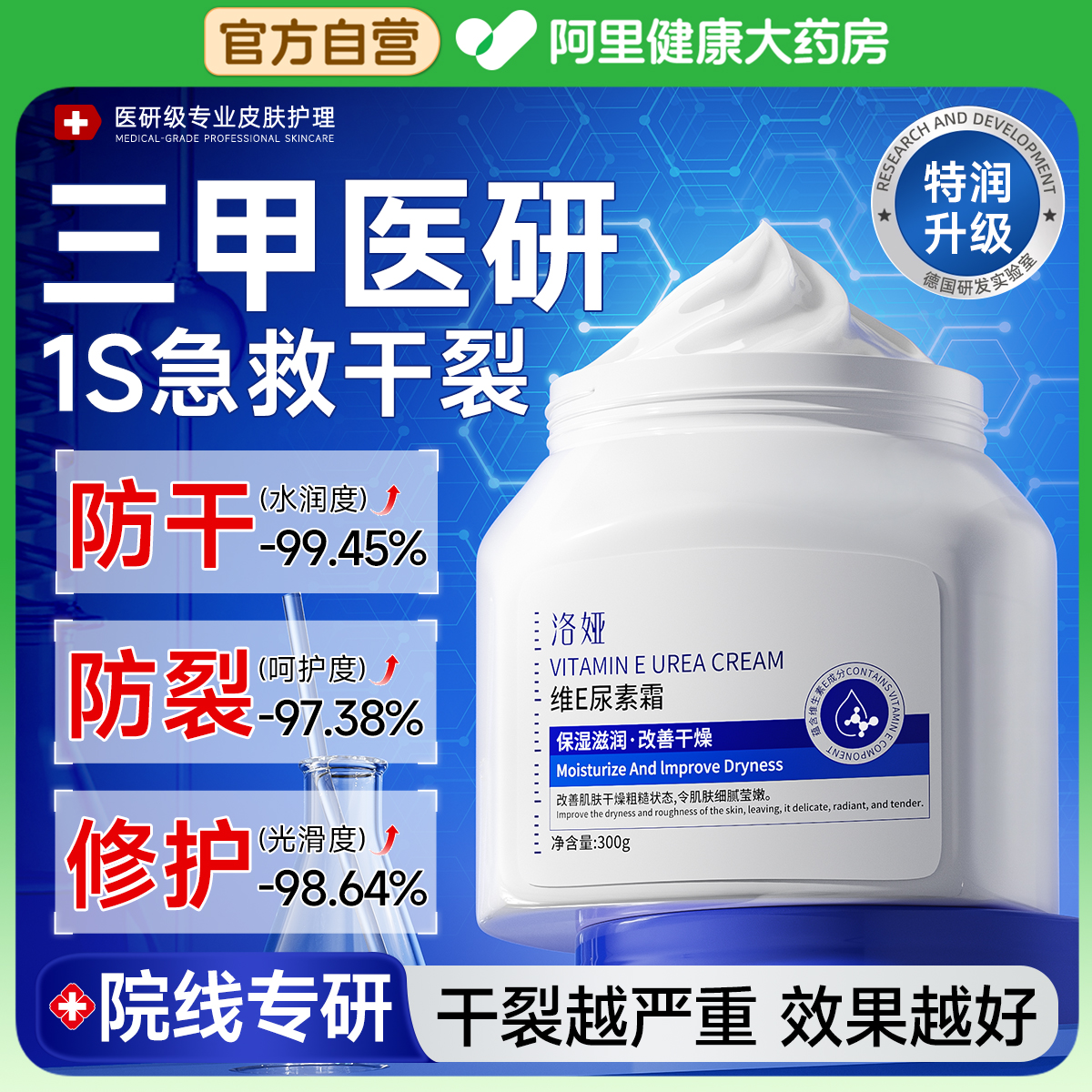 维e尿素霜医大瓶用滋润补水保湿护手防干裂脚后跟正品官方旗舰店