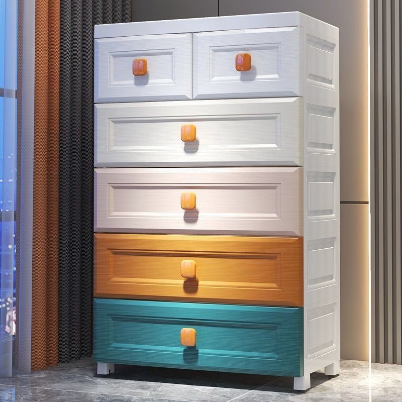 加厚抽屉式收纳柜子置物架家用储物箱儿童柜宝宝衣柜塑料五斗柜