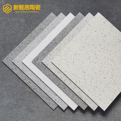 水磨石瓷砖800X800灰色仿古砖600X600商铺餐饮酒吧连锁店防滑地砖