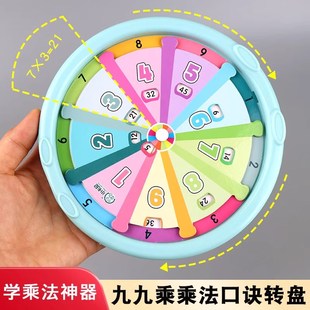 乘法口诀转盘99九九乘法盘数学教具学习一二年级小学生口算盘