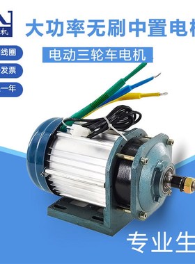 电动三轮车电机纯铜无刷中置大功率电动机60v72V1500w2000w3000W