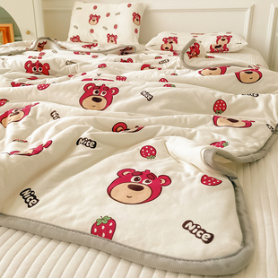 A类针织棉夏凉被空调被 被子可机洗 儿童婴儿薄被可爱卡通夏被夏季