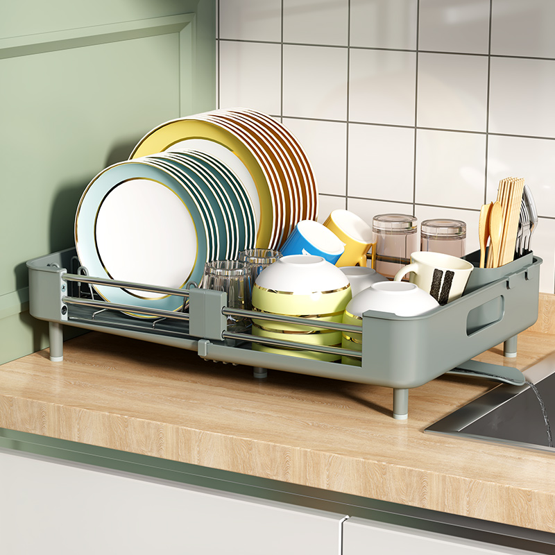 厨房水槽沥水篮洗碗架沥水架不锈钢伸缩放碗筷碗碟盘子置物架