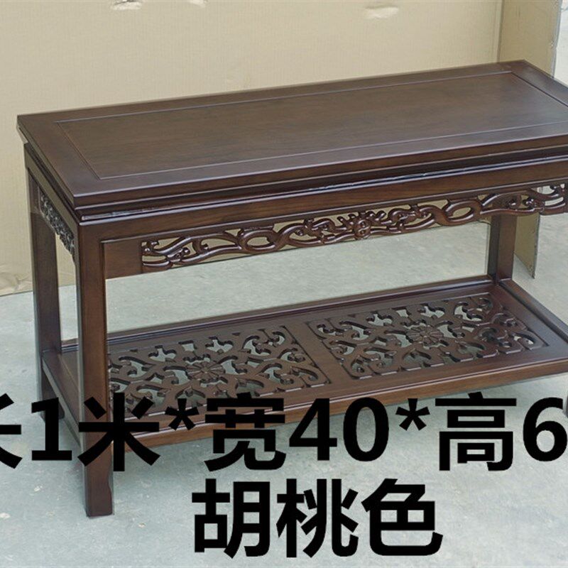 全实木沙发边几中式客厅室内放茶具鱼缸奇石盆景架子小桌子小茶几