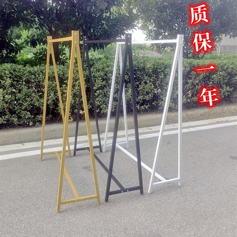 欧式铁艺服装架展示架 落地式婚纱陈列架 服装店货架侧挂龙门衣架