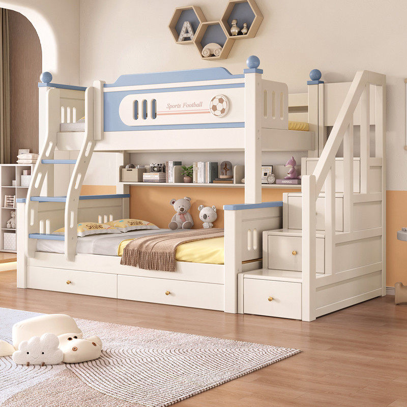 实木高低床松木上下床儿童双人小户型子母床两层上下铺分体床双层