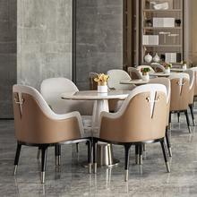 售楼处洽谈桌椅组合商务会客谈判一桌4椅售楼部接待小圆桌洽直销