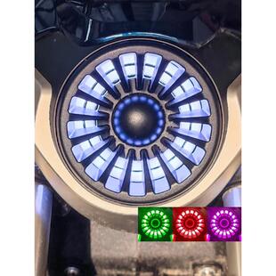 奔达燎LFC700大灯改装 天使眼日行灯进气口LED总成摩托幻彩车灯APP