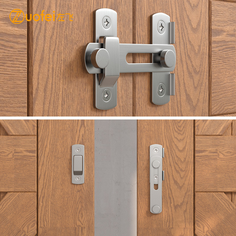 谷仓门门锁搭扣老式门栓门插销门扣防盗锁扣卡扣推拉平不锈钢门锁