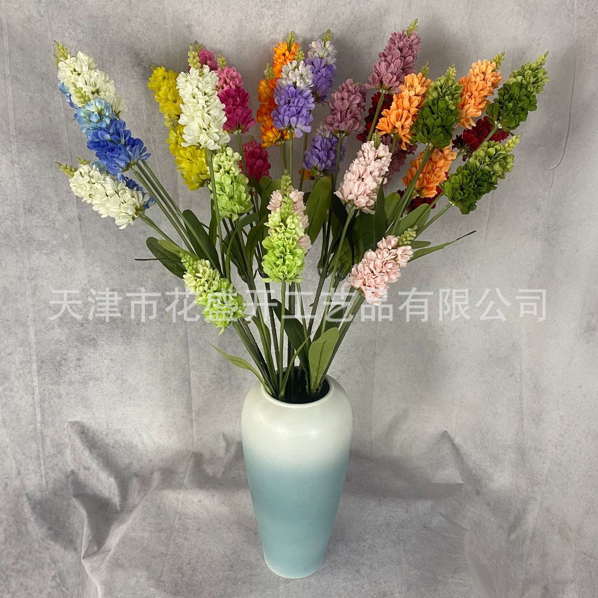 单支3叉薰衣草仿真花婚庆用花韩式风信子婚礼堂插花酒店软装