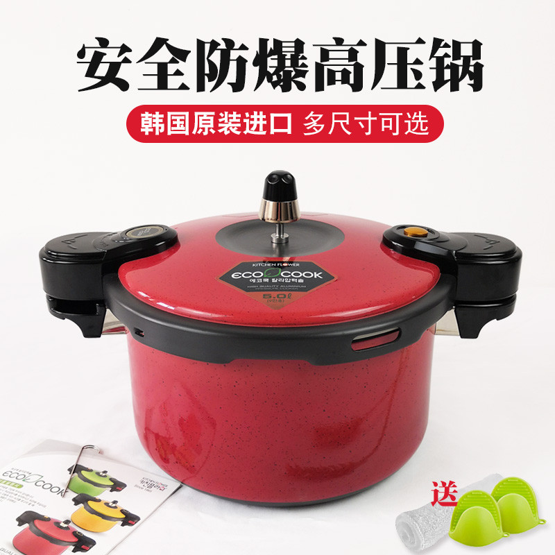 韩国进口高压锅防爆压力锅燃气电陶炉家用小型户外迷你炖锅煲汤