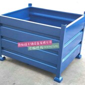 金属周转箱堆垛铁箱开门铁箱废料箱重H型铁削箱铁屑箱物料箱大铁