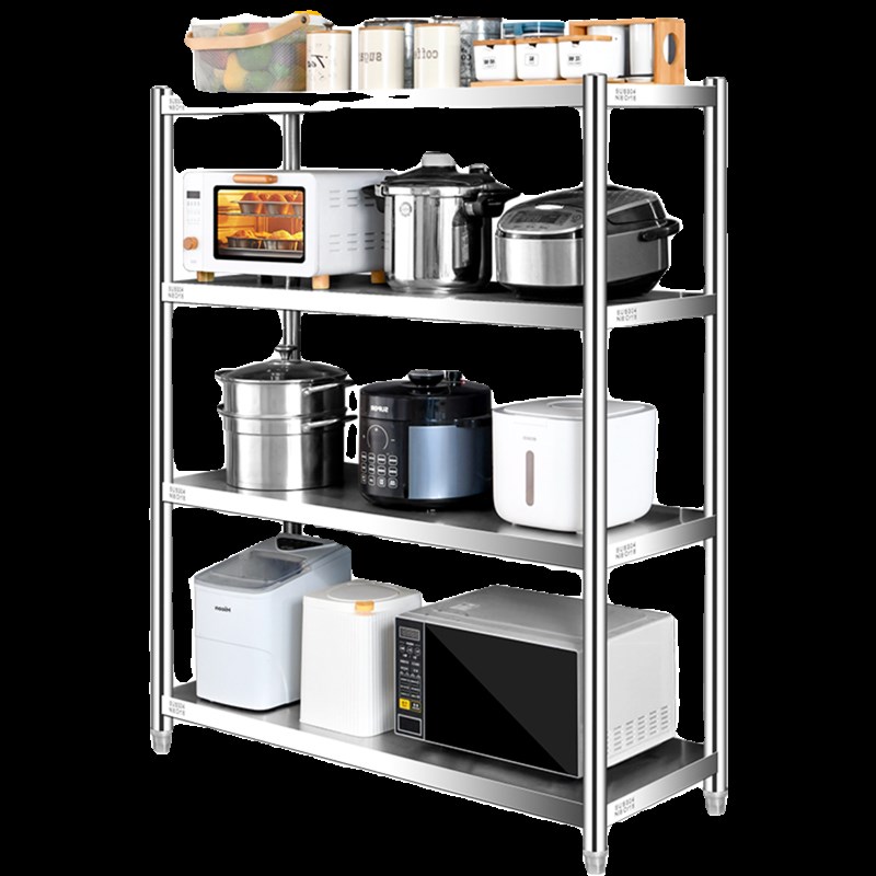 304不锈c钢货架家用杂物收纳储物架子仓库地下室阳台展示架置物架