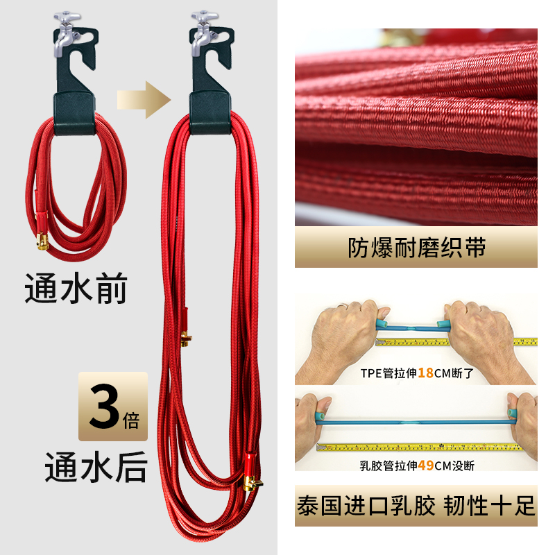 洗车高压c神器家用水抢金属伸缩水管软管冲刷汽车工具泡沫水枪套