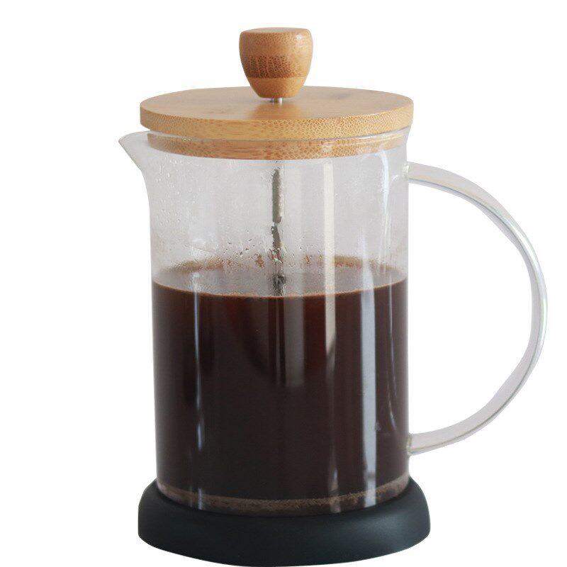 手冲咖啡玻璃手柄冲茶器法压v壶虑压新款泡茶量杯冷萃壶不锈钢过