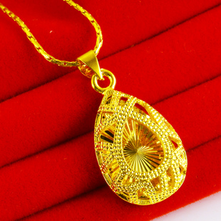 仿真黄金项链999足金女款真金饰品男细链子纯金首饰送老婆24K金子