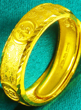 9999足金光面戒指，经典不过时