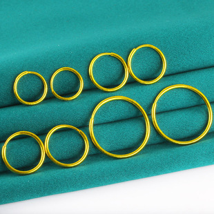 正品黄金耳环9999足金男士女款纯金细小光面光身耳圈结婚首饰送礼