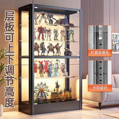 手办贵玻璃展柜玩具labubu