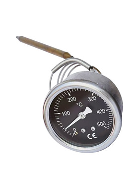 膨胀式温度计压力式温度表毛细管连接不锈钢带U夹WY-60Z 500°C