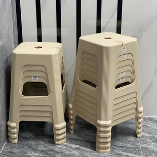 2026叠放餐桌方凳网红高客厅成人备加厚可餐厅板凳胶登子塑料凳子