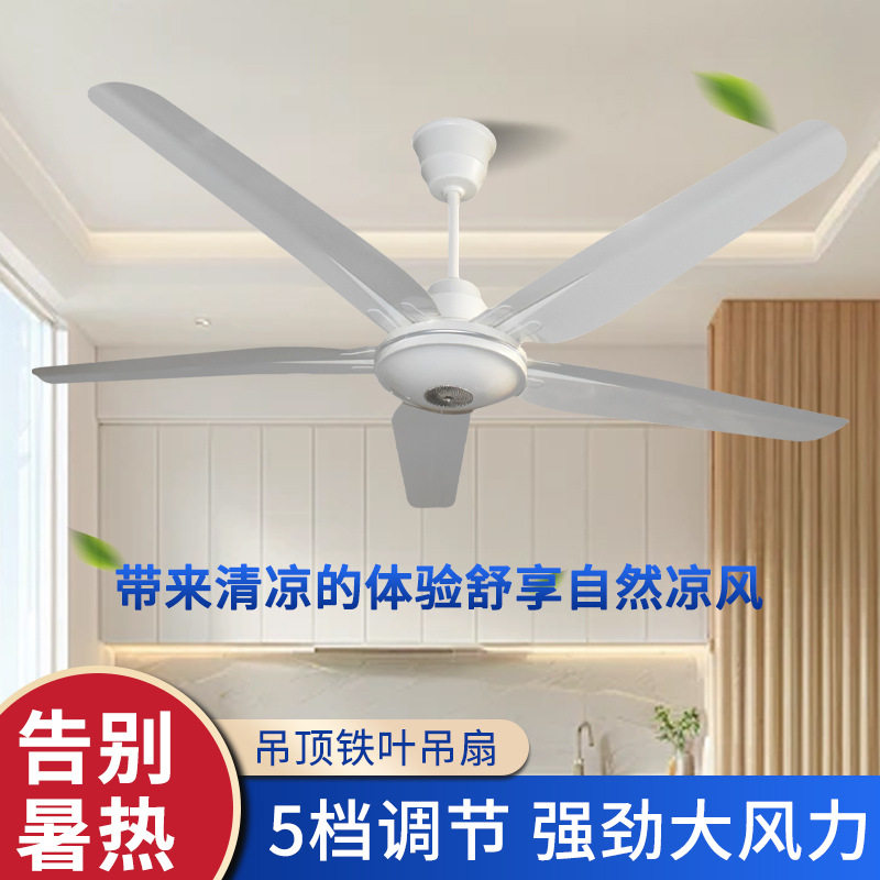 一帆有风天花吊顶铁叶吊扇56寸五档大风力适用客厅餐厅学校工业区