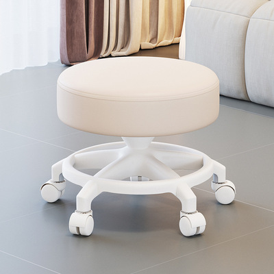 小凳子万向滑轮矮凳成人家用客厅茶几沙发凳加厚带轮子可移动圆凳