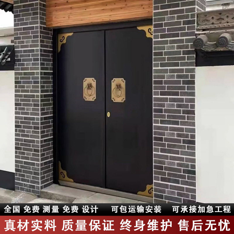 农村自建房大门别墅大门双开门防盗门自建房子母入户进户门铸铝门
