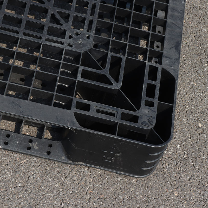 塑料托盘多种类型黑色网格PE图片物流双面田字形川字型塑料托盘
