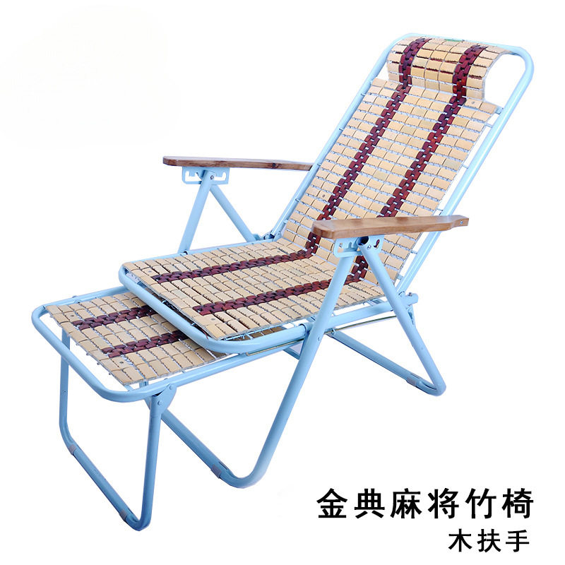 折叠可调竹躺椅午休家用沙滩