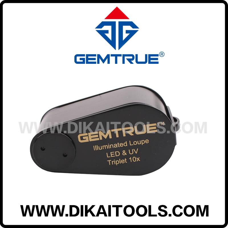 gemtrue10xUSB充电款LED白灯UV紫光灯珠宝鉴定手持式宝石放大镜