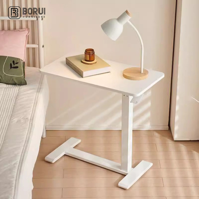 气动升降床边桌简约现代家用小桌子简易电脑桌写字折叠书桌折叠桌