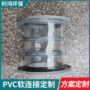 风机PVC软连接圆形通风软接头透明口风道PVC风管