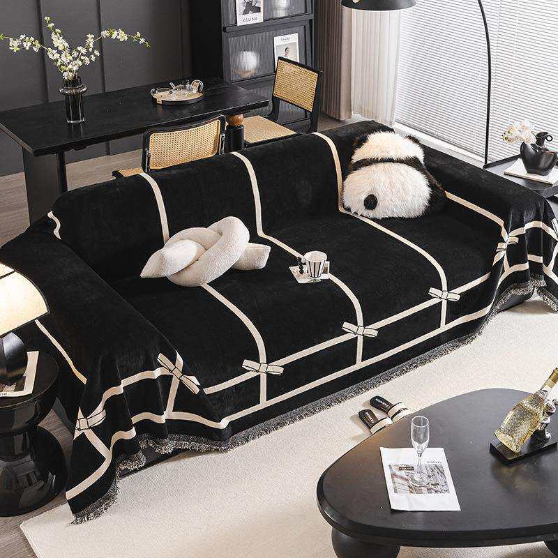 雪尼尔沙发盖布四季通用沙发毯高级感一片式沙发套罩防猫抓沙发巾