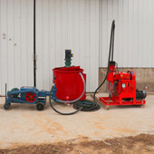 水泥砂浆搅拌桶灰浆搅拌机双层单层涡流低速水泥砂浆桶快速制浆机