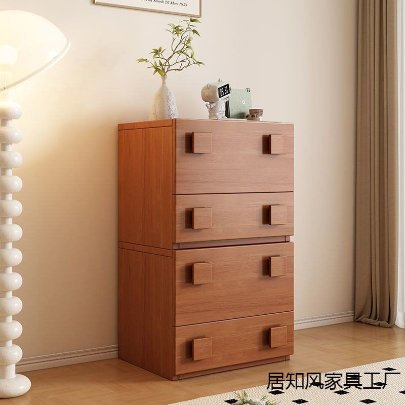 实木中古风客厅电视柜自由组合