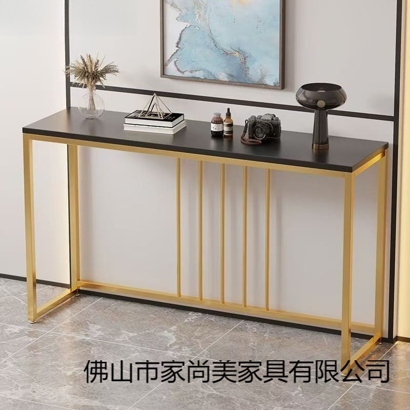 玄关台置物架入户桌子长方形简易桌子玄关架小户型玄关柜铁艺桌子