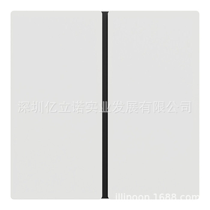 KNX境悦系列白色2键智能开关控制面板C2E616101_WE_C1B