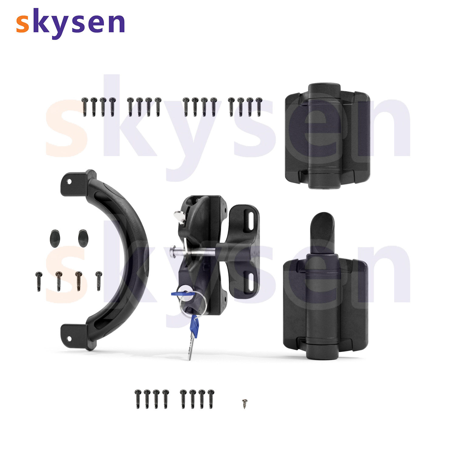 skysen栅栏五金尼龙合页门闩