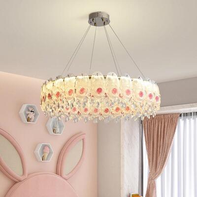 法式水晶玫瑰花吊灯轻奢大气客厅主灯简约大气温馨浪漫卧室餐厅灯