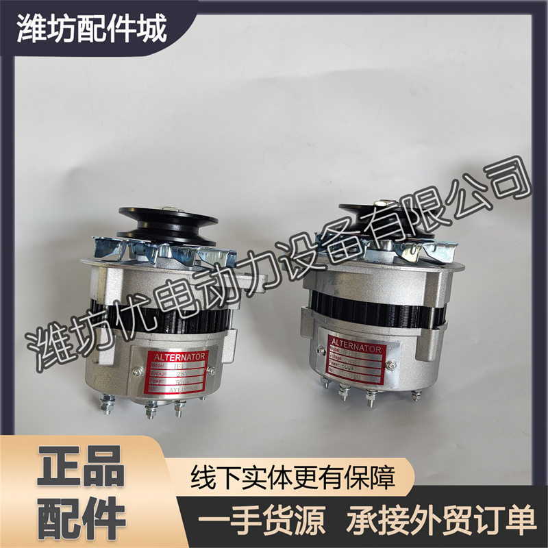 潍坊4100潍柴4102铲车ZH4105柴油发动机24V伏JF12充电发电机JF12A