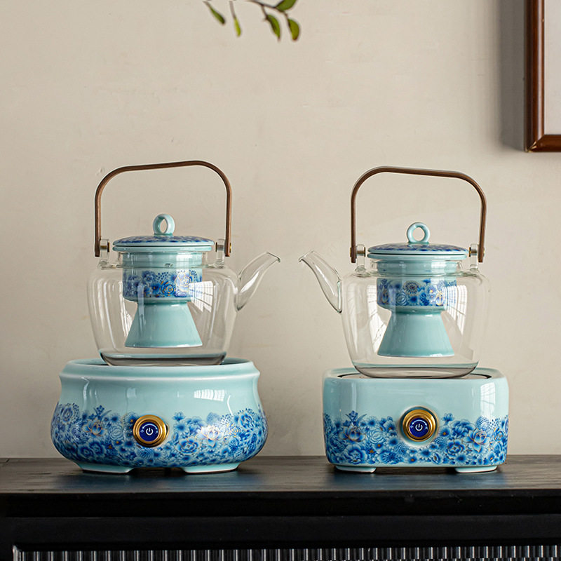 耐热蒸汽煮茶玻璃壶泡茶壶小号电陶炉围炉煮茶器套装家用烧水壶