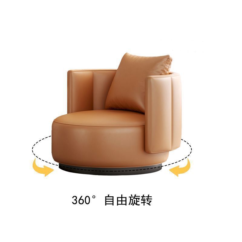 现代轻奢单人沙发椅酒店会所售楼部会客洽谈接待可旋转休闲椅