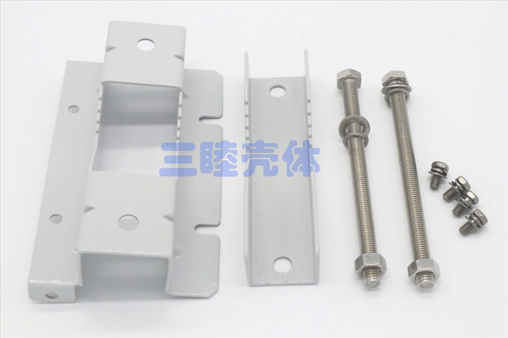 三睦壳体 室外防水盒固定支架 AP网桥抱杆 075A铝盒夹具