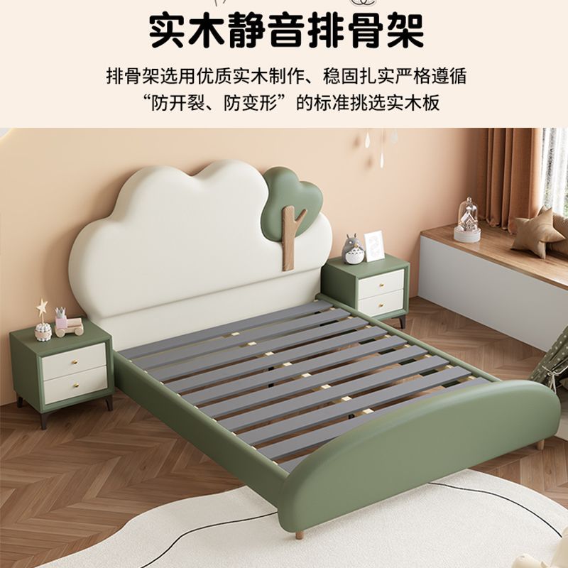 儿童公主云朵软体储物皮床