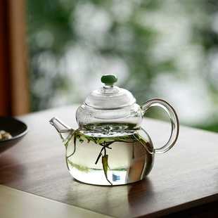 家用水壶单壶 高硼硅耐葫芦型热玻璃茶壶 耐高温煮茶壶器茶杯茶具
