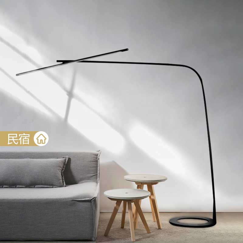 北欧简约落地灯客厅沙发旁高级感设计师样板间沙发灯展厅灯钓鱼灯